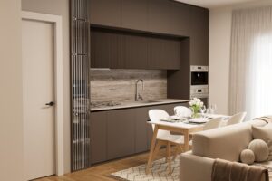 Rendering di progetto - cucina, Via Santa Teresa 14 Legnano